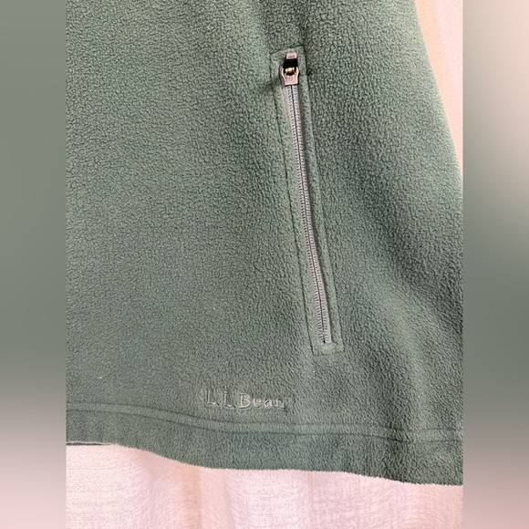 L.L. Bean Men’s Polartec Fleece Vest XXL Regular Green Full Zip Outdoor - Picture 3 of 11